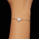925 Sterling Silver Moissanite 0.5ct Bracelet with Pavé Setting for Women-7