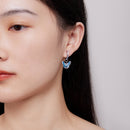 925 Sterling Silver Enamel Pavé Setting CZ Earrings for Women-7