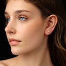 925 Sterling Silver Moissanite 0.10 Carat Earrings for Women-7