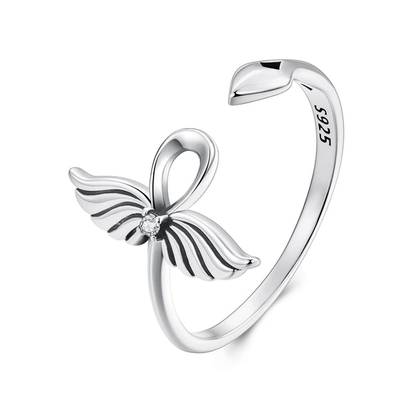 925 Sterling Silver Oxidized Silver Pavé Setting CZ Rings for Women