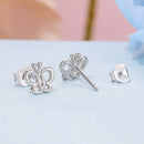 925 Sterling Silver Plated White Gold Earrings-2