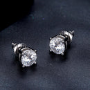 925 Sterling Silver Earrings with Moissanite in Style S, 0.5cm for Women-7