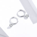 925 Sterling Silver Gold Plated Pavé Setting CZ Earrings for Women-3