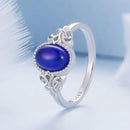 925 Sterling Silver Ring 1.7mm Size 6.0 with Transparent Glass for Women-3