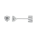 925 Sterling Silver Moissanite Earring 0.7cm White Gold Plated for Women-4