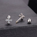 925 Sterling Silver Moissanite Earrings White Gold Plated 0.5cm for Women-2