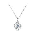 925 Sterling Silver 0.5 Carat Moissanite Necklace with White Gold Plating for Women-2