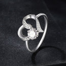 925 Sterling Silver Moissanite Heart-Shaped Ring Size 7 for Women-3