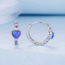 925 Sterling Silver Translucent Opal Earrings with CZ for Women-5