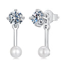 925 Sterling Silver 0.50 Carat Moissanite Earrings for Women-1