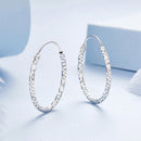 925 Sterling Silver Earrings for Women - White Gold Plated, 2.6*0.2 cm, Style L-7