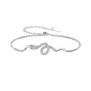 S925 Sterling Silver & Pavé CZ Platinum-Plated Bracelet-1