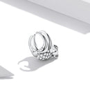 925 Sterling Silver CZ Pavé Setting Earrings-2