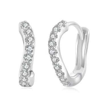 925 Sterling Silver Pavé CZ Earrings for Women - 0