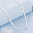 925 Sterling Silver Necklace with Pavé Setting CZ & Synthetic Pearl for Women-2