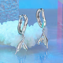 925 Sterling Silver Earrings with Nano Opal Stone and CZ in White Gold Finish-3