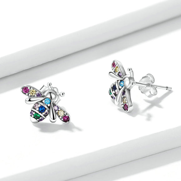 925 Sterling Silver Pavé Setting CZ Earrings for Women
