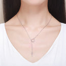 925 Sterling Silver Necklace 55cm with Heart Pendant for Women-9