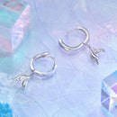 925 Sterling Silver Earrings with Nano Opal Stone and CZ in White Gold Finish-5