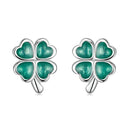 925 Sterling Silver Enamel Plated Platinum Earrings for Women-1