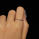 925 Sterling Silver Moissanite Ring Size 6 Plated White Gold-3
