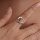 925 Sterling Silver Oxidized Silver Ring for Women-6