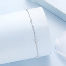 925 Sterling Silver & Plated White Gold Bracelet with Adjustable Length-2