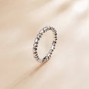 925 Sterling Silver Oxidized Ring Size 6.0 for Women-3