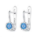 925 Sterling Silver Earrings with Oxidized Finish and Pavé Setting-3