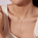 925 Sterling Silver Moissanite Necklace with 3 Stone Sizes for Women-6