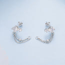 925 Sterling Silver White Gold Plated Pavé Setting CZ Earrings, 1.5cm for Women-4