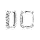 925 Sterling Silver Moissanite Earrings 1.4cm for Women-1