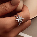 925 Sterling Silver Platinum Plated Pavé Set CZ Ring for Women-6