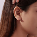 925 Sterling Silver Earrings with Pavé Setting CZ-7