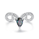 925 Sterling Silver Ring with Transparent Glass - Stylish E | 0.2cm Width for Women-2