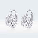 925 Sterling Silver Earrings with Pavé Setting CZ - 1.4x0.9 cm for Women-4