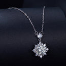 925 Sterling Silver Moissanite Necklace with Pavé Setting in Platinum, 450mm, for Women-3