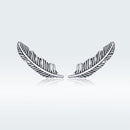 925 Sterling Silver Earrings - Oxidized Silver - 2.4cm x 0.7cm - Women-4
