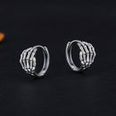 925 Sterling Silver Oxidized Earrings 12x7mm for Women-4