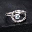 925 Sterling Silver 0.50 Carat Moissanite Ring Size 6 for Women-5