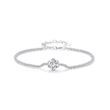925 Sterling Silver 1 Carat Moissanite Bracelet for Women - 0