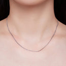 925 Sterling Silver Plated Platinum 45cm Necklace-5