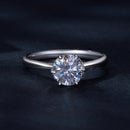 925 Sterling Silver Moissanite 1 Carat Ring Size 6 for Women-6