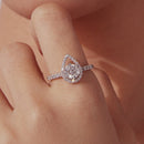 925 Sterling Silver Moissanite 1 Carat Pendant Ring Size 6 for Women-5