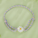 925 Sterling Silver Plated Platinum Deep Seashell Bracelet 24cm Adjustable for Women-6