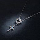 925 Sterling Silver Plated Necklace with Adjustable Length 42.5cm and CZ for Women-7