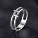 925 Sterling Silver Moissanite Engagement Ring for Women Size 6-2