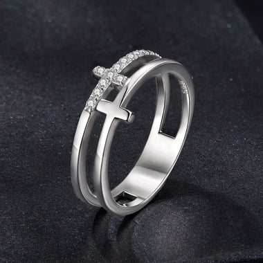 925 Sterling Silver Moissanite Engagement Ring for Women Size 6 - 0