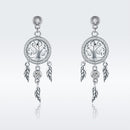925 Sterling Silver Oxidized Pavé Setting CZ Earrings-4