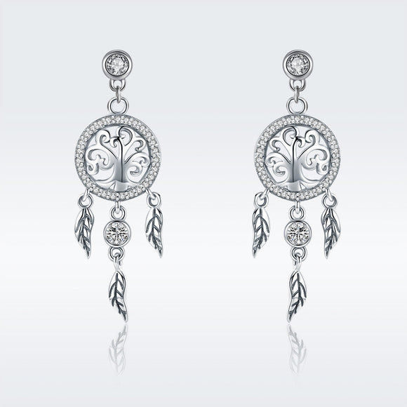 925 Sterling Silver Oxidized Pavé Setting CZ Earrings